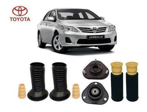 Imagem de 4 Kit Coxim Batente Coifa Dianteiro Traseiro Corolla 2011 2012 2013 2014