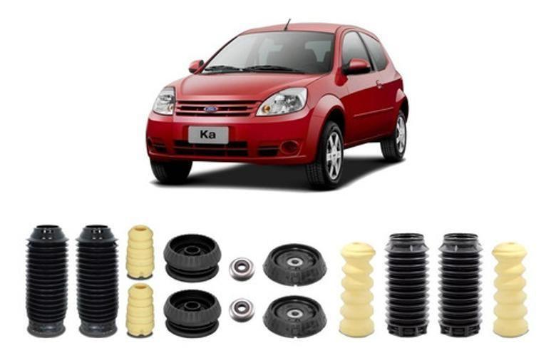 Imagem de 4 Kit Coxim Batente Dianteiro Traseiro Ford Ka 2007 2008 09