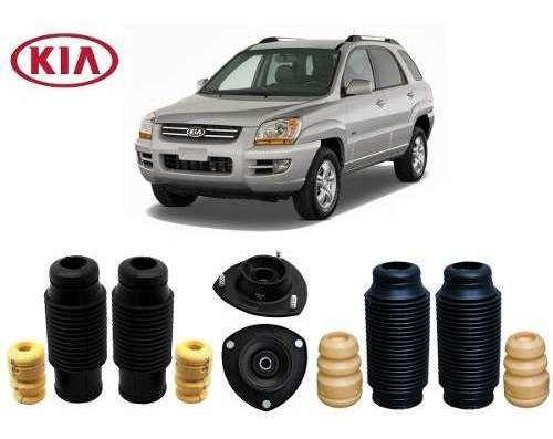 Imagem de 4 Kit Coxim Batente Dianteiro Traseiro Kia Sportage 2005 2006 2007 2008