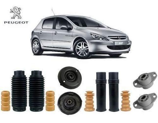 Imagem de 4 Kit Coxim Batente Dianteiro Traseiro Peugeot 307 2002 2003 2004 2005