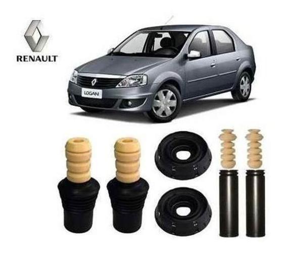 Imagem de 4 Kit Coxim Batente Dianteiro Traseiro Renault Logan 2007 2008 2009 2010 2011 2012