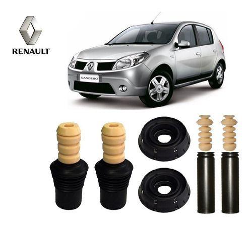 Imagem de 4 Kit Coxim Batente Dianteiro Traseiro Renault Sandero 2010 2011 2012