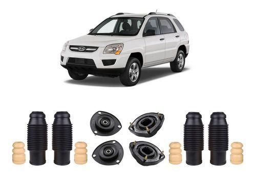 Imagem de 4 Kit Coxim Batente Dianteiro Traseiro Sportage 2005 2006 07