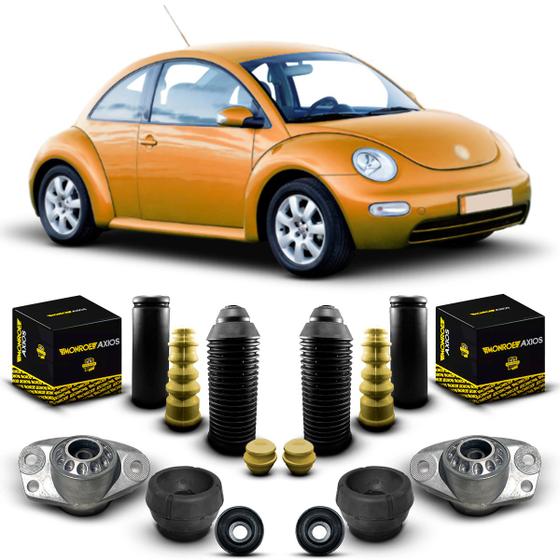 Imagem de 4 Kit Coxim Batente Dianteiro Traseiro Volks New Beetle 1999 2000 2001 2002 2003 2004 2005 2006 2007 20008 2009 2010