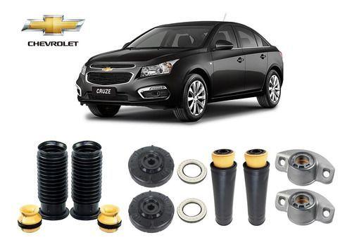 Imagem de 4 Kit Coxim Batente Rolamento Coifa Do Amortecedor Dianteiro Traseiro Gm Cruze Sedan 2012 13 14 15 16/... Pronta Entrega