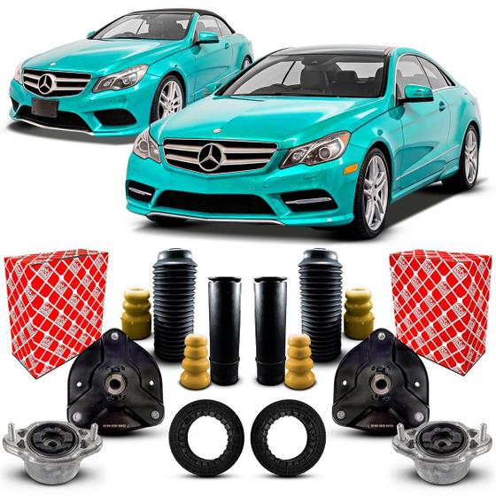 Imagem de 4 Kit Coxim Original Febi Bilstein Batente Coifa Amortecedor Dianteiro Traseiro Mercedes E350 C207 A207 2010 2011 2012