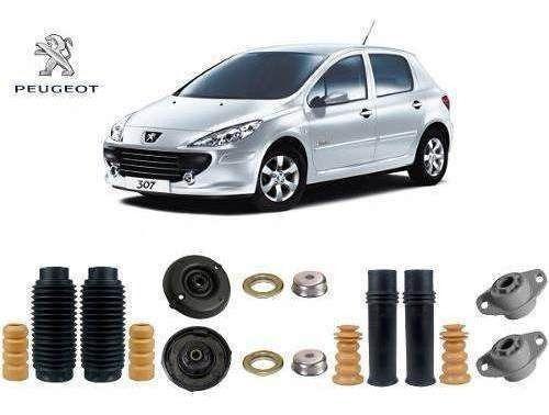 Imagem de 4 Kit Coxim Prato Dianteiro Traseiro Peugeot 307 2002 2003 2004 2005