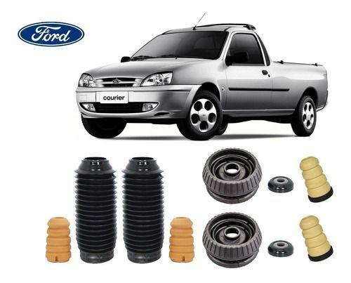 Imagem de 4 Kit Coxim Rolamento Batente Coifa Do Amortecedor Dianteiro Traseiro Ford Courier 2004 2005 2006