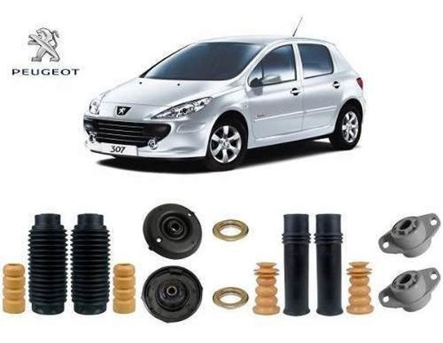 Imagem de 4 Kit Coxim Rolamento Dianteiro Traseiro Peugeot 307 2009 2010 2011 2012