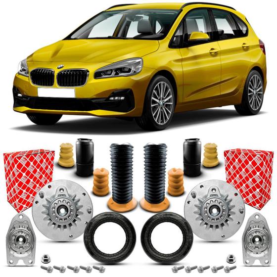 Imagem de 4 Kit Coxim Superior Original Febi Bilstein Batente Coifa Amortecedor Dianteiro Traseiro BMW 220i 2015 2016 2017 2018