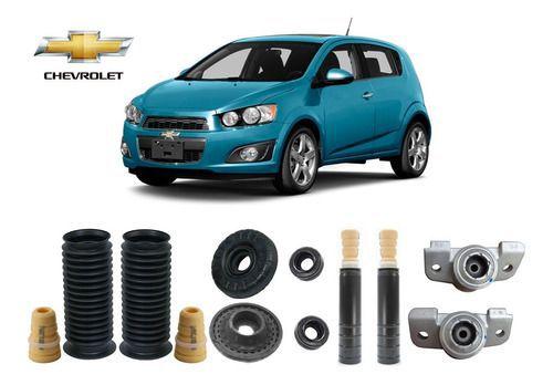 Imagem de 4 Kit Do Amortecedor Dianteiro Traseiro Coxim Batente Rolamento Coifa Chevrolet Sonic 2013 2014 2015 2016 2017/...