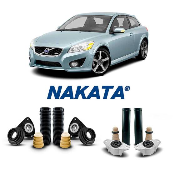 Imagem de 4 Kit Suporte Nakata Rolamento Batedor Guarda Pó Amortecedor Dianteiro Traseiro Volvo C30 2008 2009 2010 2011 2012 2013