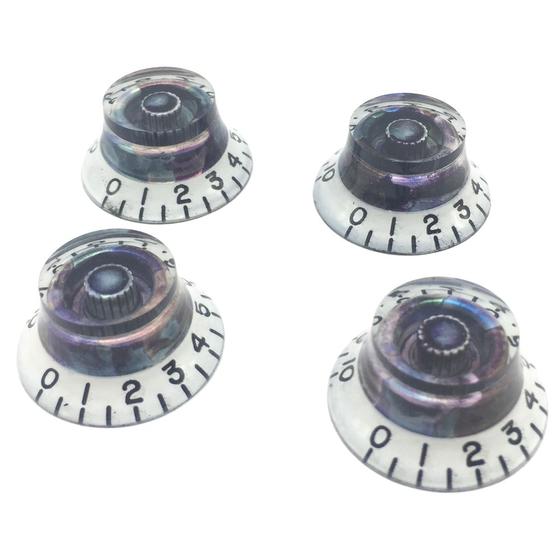 Imagem de 4 Knob plastico guitarra branco translucidio abalone LSL05wa