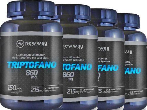 4 L-Triptofano 150 Cápsulas 860mg - New Way Menor preço em 4 L-Triptofano 150 Cápsulas 860mg - New Way