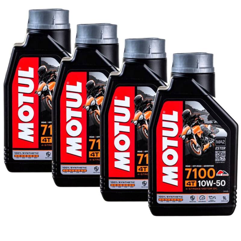 Motul 7100 4T 10W50 Motoröl – 100 % Synthetisch, 1 Liter