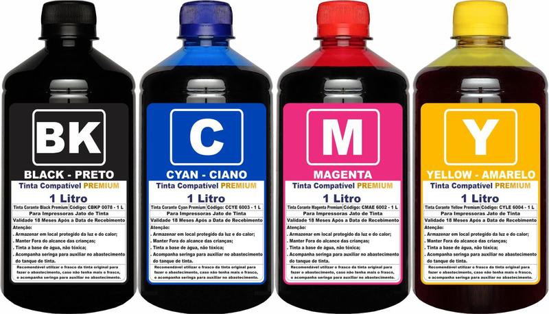 4 Litros Tinta Compatível Epson L3150 L3250 L3210 L3110 L5190 L1250 Refil 544 Menor preço em 4 Litros Tinta Compatível Epson L3150 L3250 L3210 L3110 L5190 L1250 Refil 544