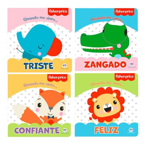 Imagem de 4 Livros Fisher Price - Quando Me Sinto... :  Triste - Feliz - Zangado - Confiante - Ciranda Cultural