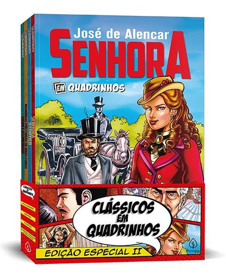 Imagem de 4 Livros Físicos Clássicos em Quadrinhos II Senhora O Cortiço Memórias Póstumas de Brás Cubas Dom Casmurro