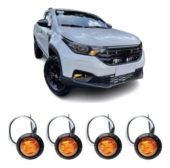 Imagem de 4 Luz Led Âmbar Grade Universal Fume Amarok Strada Ford Raptor F250 Ranger Hilux Toro S10 D20