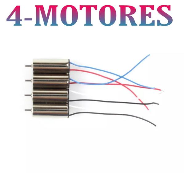 Imagem de 4 Motores Para Drones Rc Zangão Mini Eachine E010 Jjrc H36 F36 - Peças De Reposição