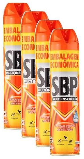 Imagem de 4 Multi inseticida Sbp Sem Cheiro Embalagem Econômica 380ML