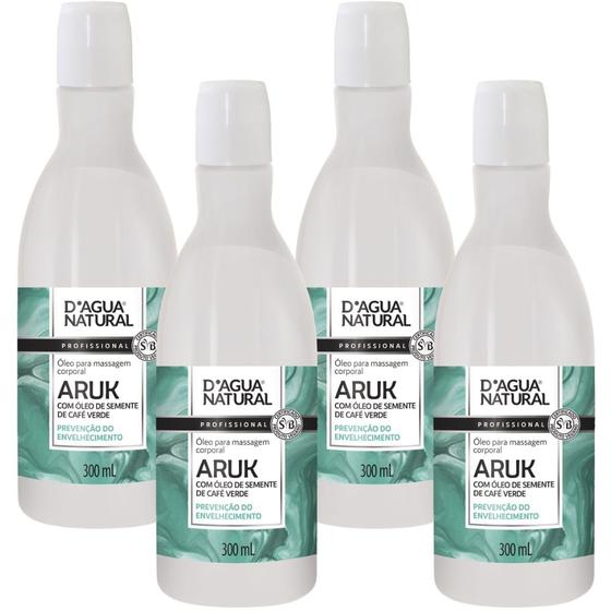 Imagem de 4 Oleo De Massagem Cafe Verde Aruk 300ML D'Agua Natural