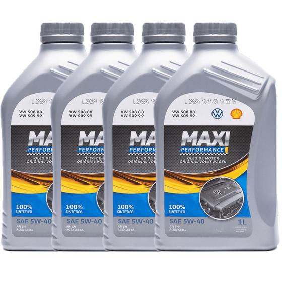 4 Oleo Maxi Performance 5w40 Vw 508 88 Sintético Original Menor preço em 4 Oleo Maxi Performance 5w40 Vw 508 88 Sintético Original