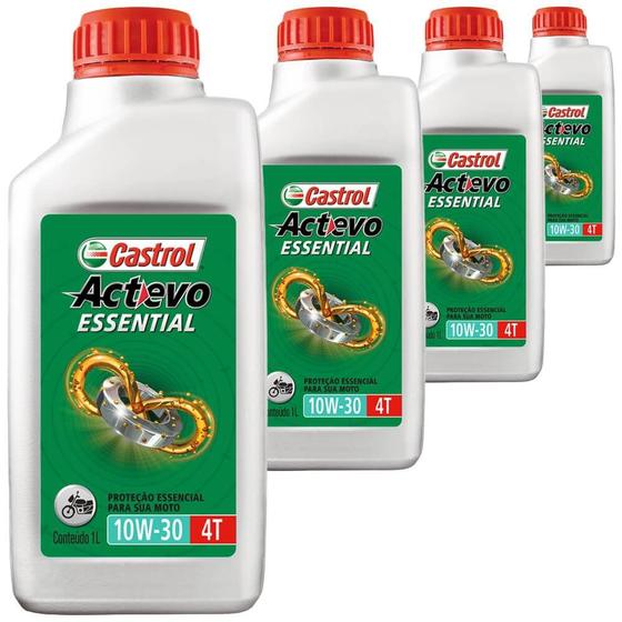 4 Óleo Mineral 10W30 Actevo Essential 4T Castrol Honda Menor preço em 4 Óleo Mineral 10W30 Actevo Essential 4T Castrol Honda