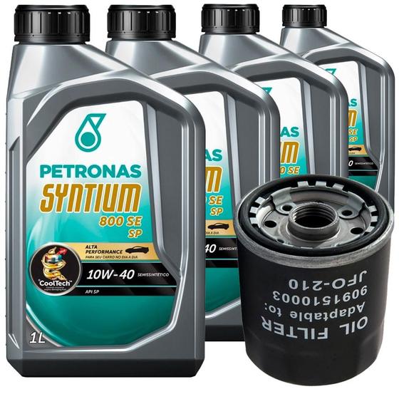 Imagem de 4 Óleo Semissintético 10W40 Petronas e Filtro Wega Etios