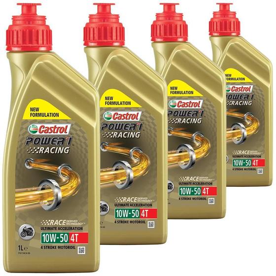 4 Óleo Sintético 10W50 1 Racing 4T Castrol Honda Triumph Yamaha Menor preço em 4 Óleo Sintético 10W50 1 Racing 4T Castrol Honda Triumph Yamaha