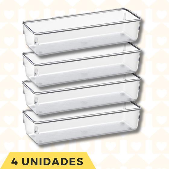 Imagem de 4 Organizador Porta Objetos Talheres Maquiagem Multiuso Medio