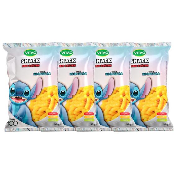 Imagem de 4 Pacotes Disney Snack sem Glúten Sabor Requeijão 30g-Vitao