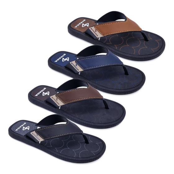 Imagem de 4 Pares Chinelo Sandália Masculino Casual Tiras Largas K110