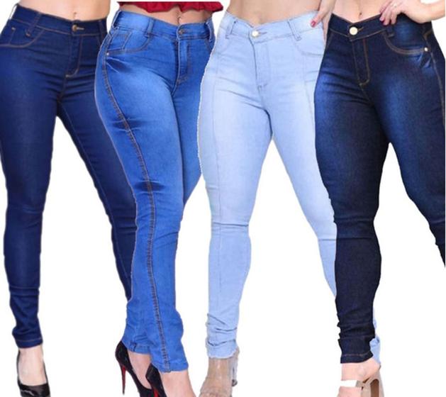 Imagem de 4 Peças Feminina Jeans Calça Destroyed Hot Pants