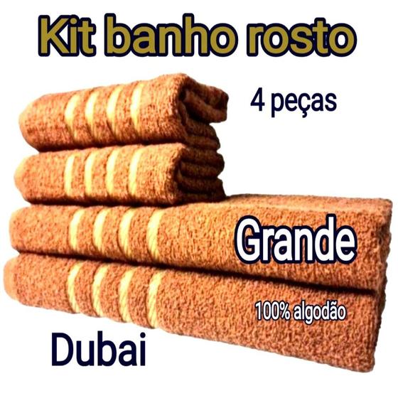 Imagem de 4 peças Toalha de banho rosto banheiro  treino fit piscina praia cozinha casa banheiro