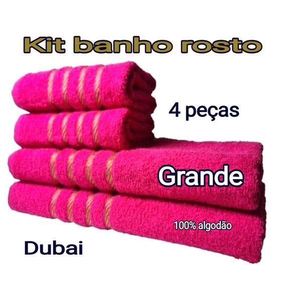 Imagem de 4 peças Toalha de banho rosto banheiro  treino fit piscina praia cozinha casa banheiro