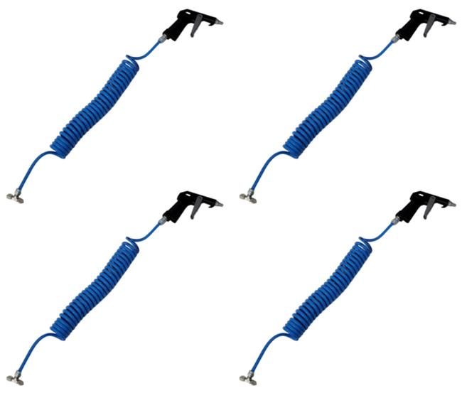 Imagem de 4 Pistola De Ar Gatilho Mangueira Cabine Caminhão Azul