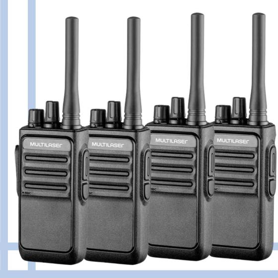 4 Rádios Comunicador Profissional Talkabout Multilaser RE020 UHF ...