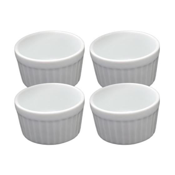 Imagem de 4 Ramekin Médio De Porcelana 180 Ml Porta Pates E Petiscos