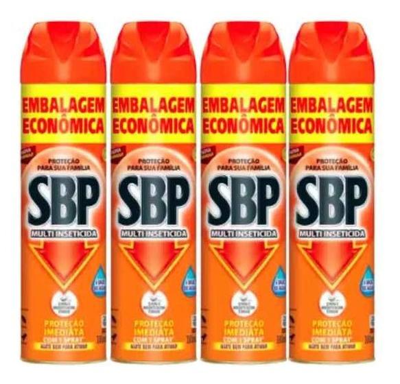 Imagem de 4 Repelente Multi Barata Mosca Mosquito Aranha Sbp 380ml