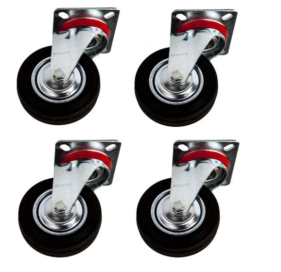 4 Rodízio Giratório de Borracha 100mm 4 Polegadas Beltools Menor preço em 4 Rodízio Giratório de Borracha 100mm 4 Polegadas Beltools