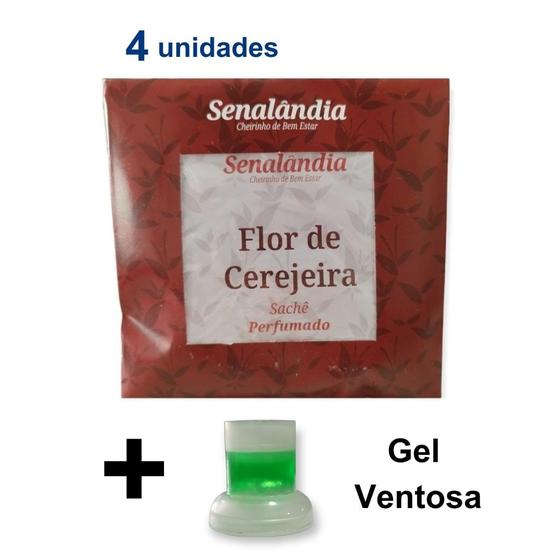 Imagem de 4 Sachê Perfumado Gaveta Armário Cheirinho de Flor Cerejeira Roupa Top Marca Senalândia - Envio Já