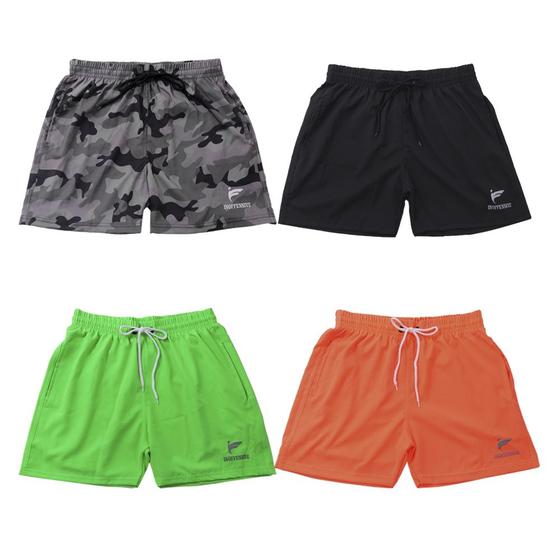 Imagem de 4 Shorts Bermuda Masculino Liso Peças Com Elastano E Poliéster