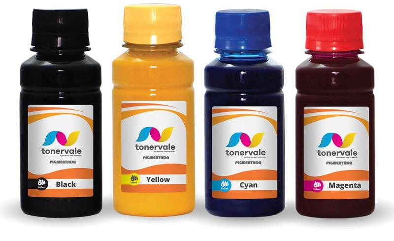 Imagem de 4 Tinta Compatível HP 7000 E709 920 de 100ml CMYK Pigmentado