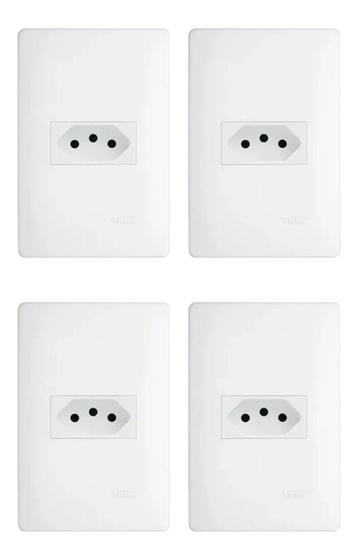 Imagem de 4 Tomadas Padrão 2P+T 20A Com placa e suporte Habitat - Fame