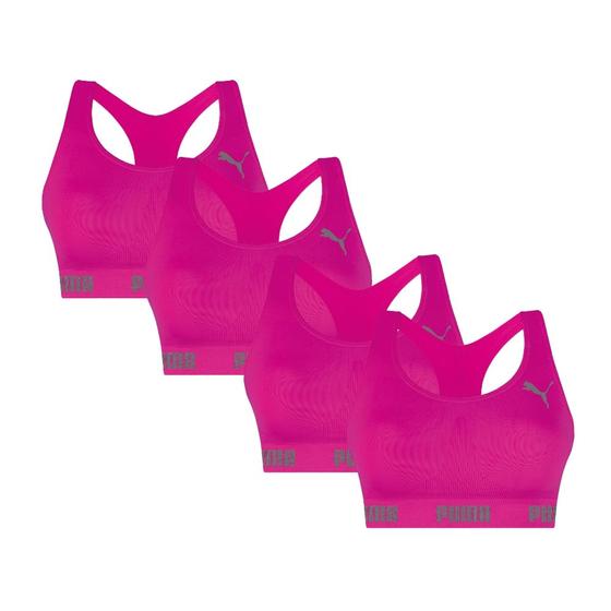 Imagem de 4 Tops Sem Costura E Sem Bojo Com Busto Anatômico E Costas Nadador Modelo Fitness