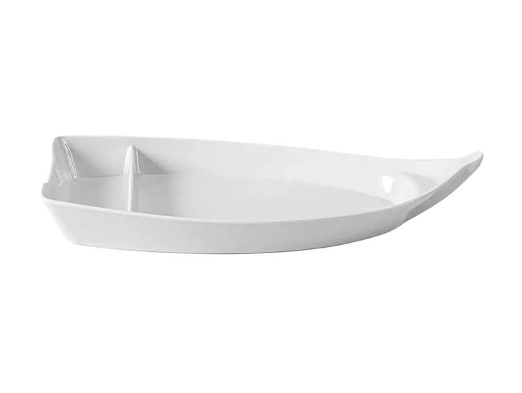 Imagem de 4 Travessa Barco Bipartida Sushi 25,7x21,0cm Melamina Buffet 