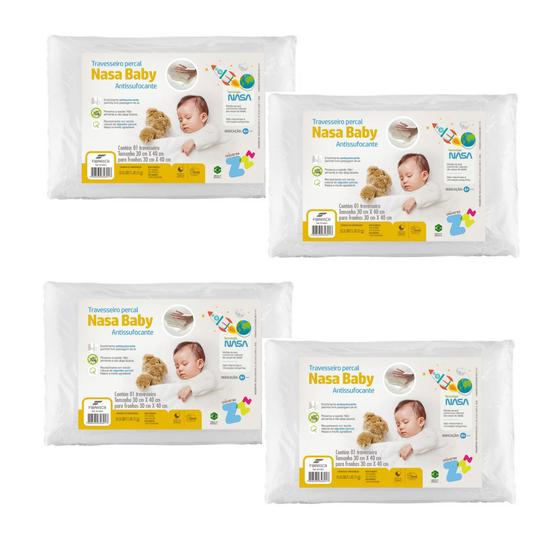 Imagem de 4 Travesseiros Espuma Nasa Viscoelástica - Para Bebês