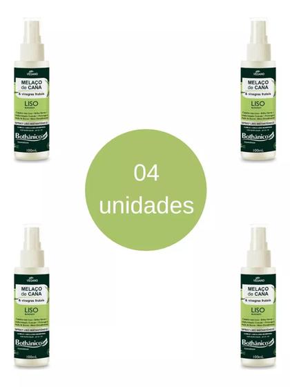 Imagem de 4 Un. Spray Efeito Liso Melaço Bothânico Cosméticos 100ml