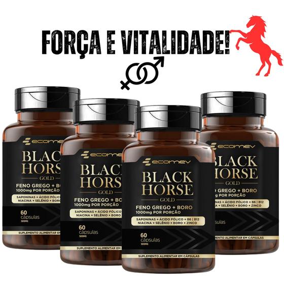 Imagem de 4 Uni Testo Black 1000Mg Poderoso Pré Hormonal 240Cáps